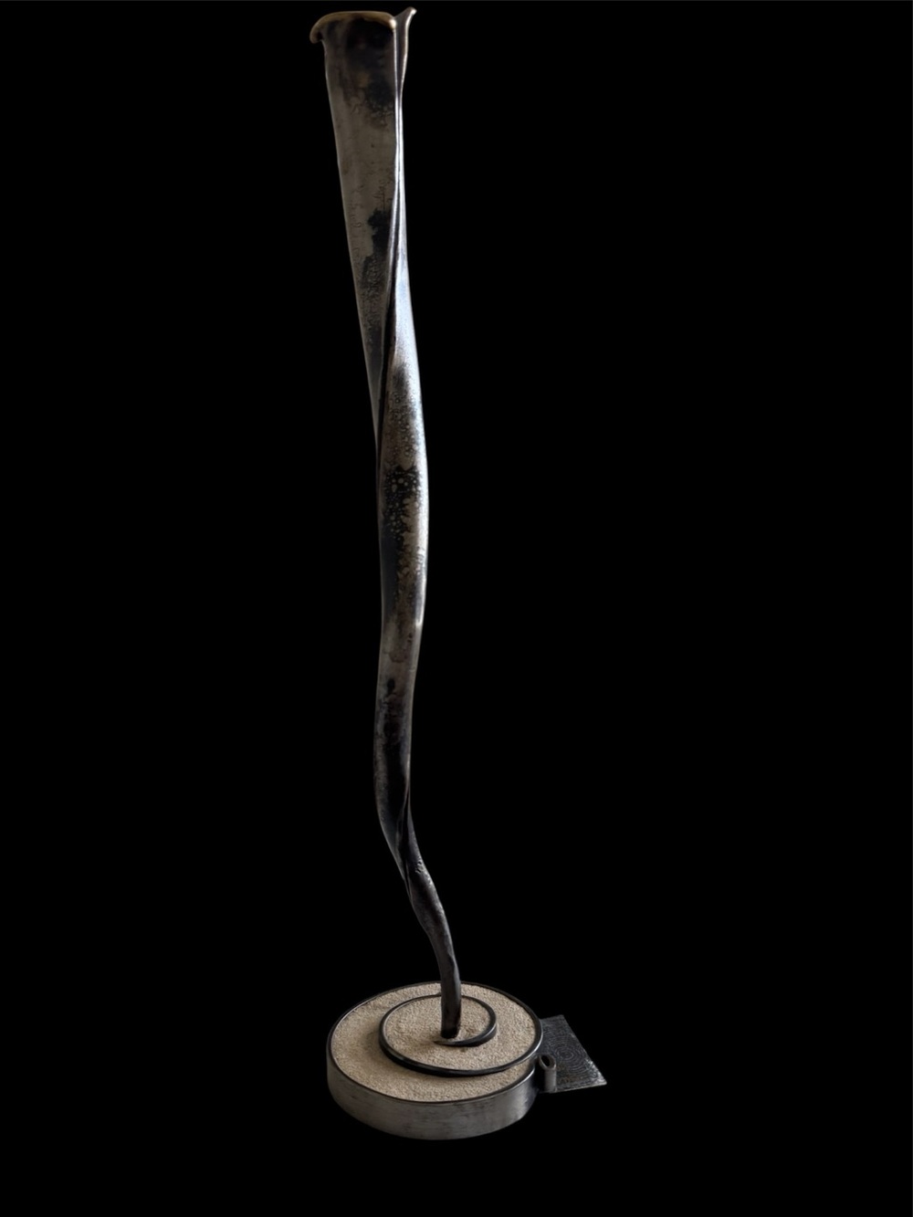 Paddy McCormack Hand-Forged Iron and Bronze Candle Flute/Vase. Limited Edition.